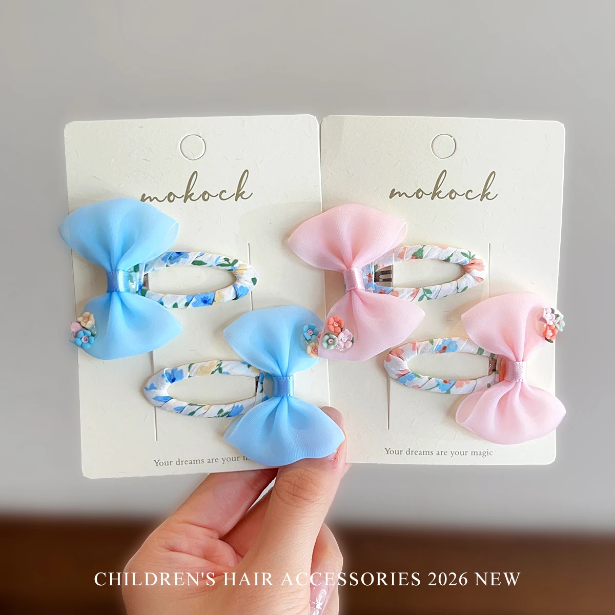 Neue süße 4-teilige Tüll-Schmetterlings-Haarspangen für Frauen, Mädchen und Kinder, in Macaron-Farben, Organza-Schleifen-Haarspangen, Haar-Accessoires. – Detail 8