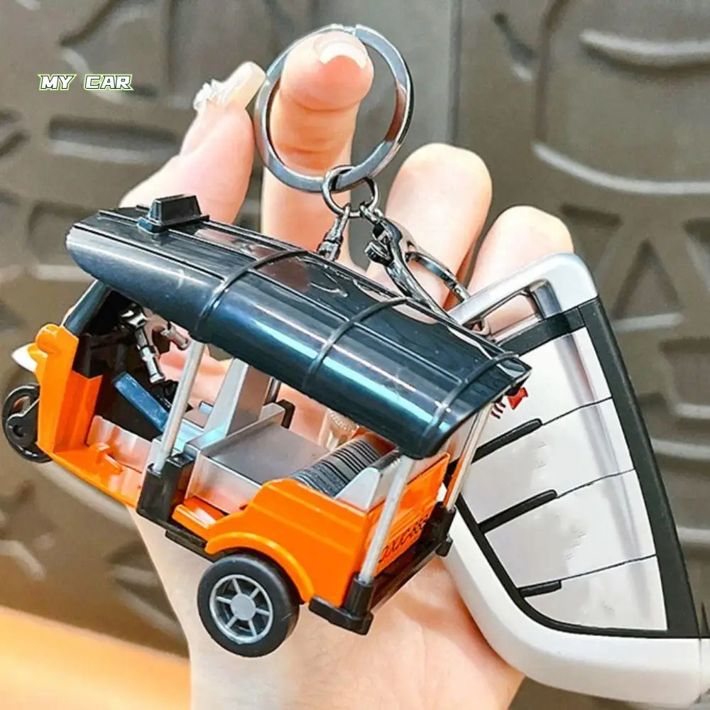 

Cute Anti-lost Tricycle Model Keychain Charms Bag Hanging Tricycle Toy Pendant Funny Cartoon Car Key Ring Birthday