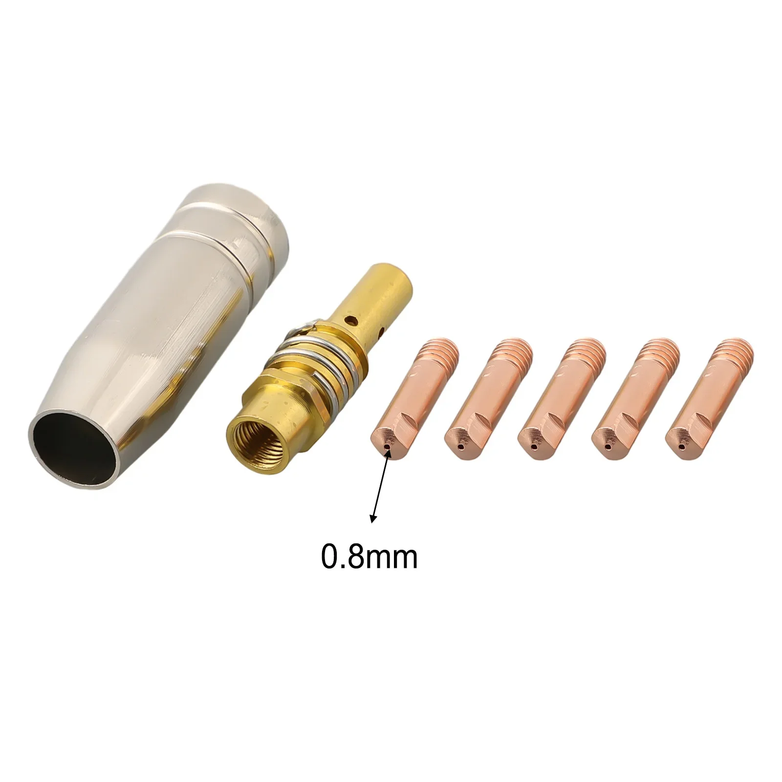 Tip Holder MIG Welding Nozzle Protective Nozzle Conductive Consumables Kit 7PC For Mitech Chiry For UNT Krpton