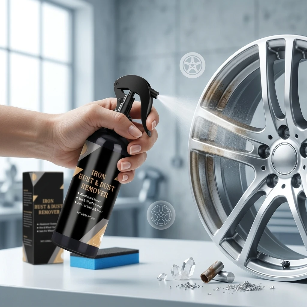 Car Wheels Rim Rust Remover Spray Dissolve Oil Stain Prevent Dust Oxides Redeposition Maintain Gloss Protect Metal Brake Cleaner