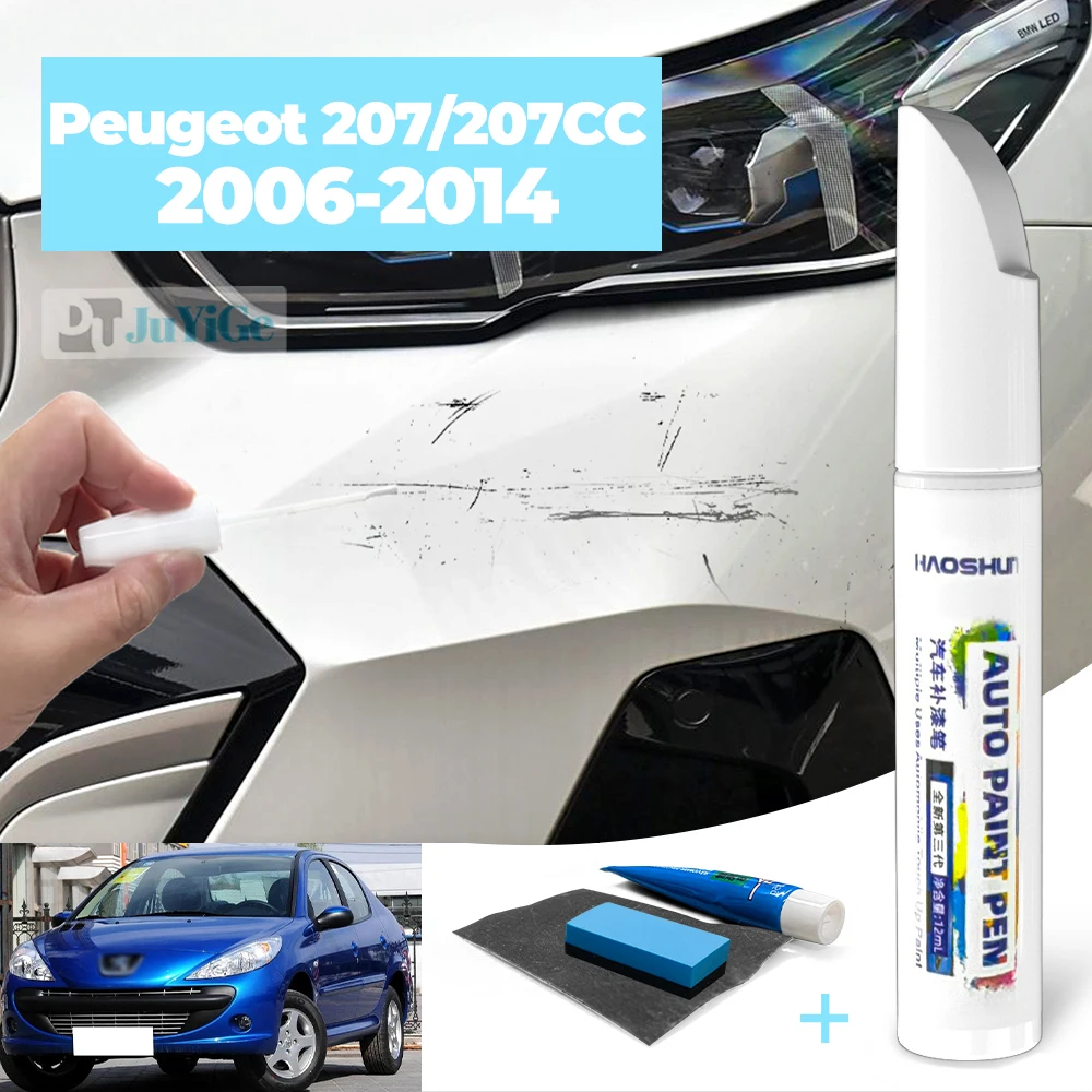 For Peugeot 207 207CC 207SW 2006-2014 2013 2012 2011 2010 Car Paint Pen Paint Care Scratch Repair Wax Painting Scratch Remover