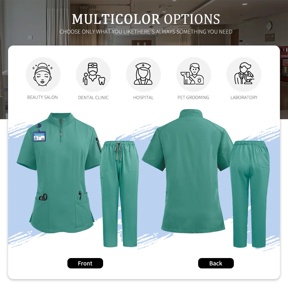 Tandheelkundige ziekenhuisuniformen Medische scrubs Sets Unisex Gezondheidszorg Verplegingsuniform Groothandelsprijzen Arts Verpleegkundige Scrubs Werkkleding