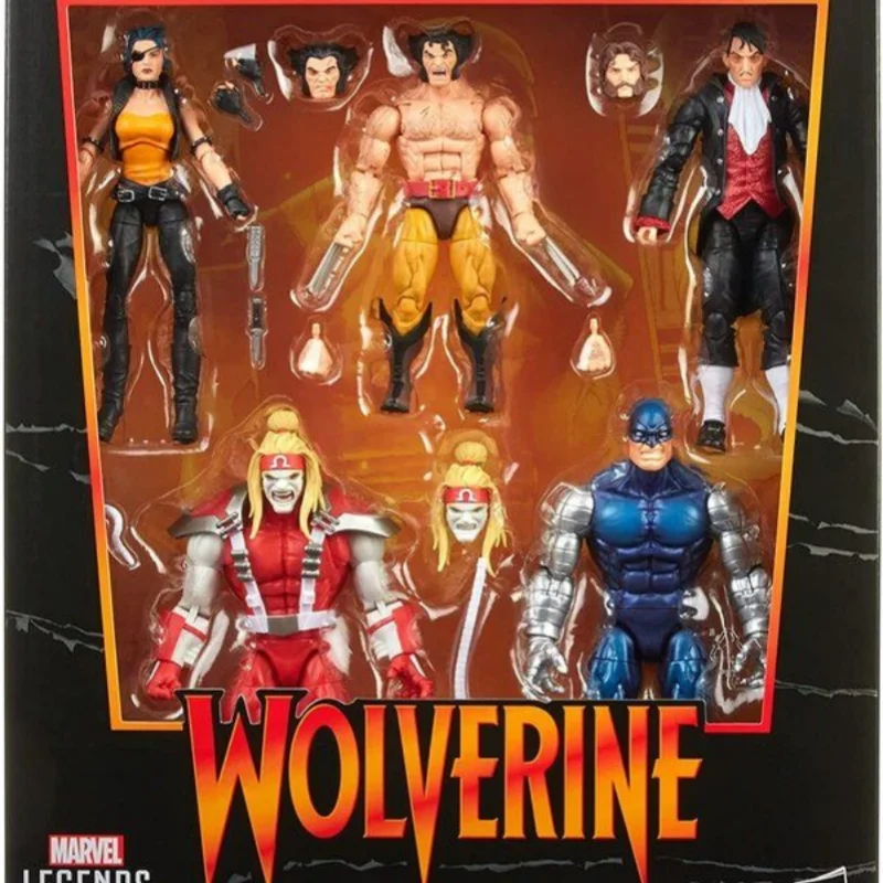 Marvel Legend X-Men Series Wolverine 5 Person Set 6 Inch Wolverine Red Omega Cybe Callisto Master Of Illusion Anime Figure Gift