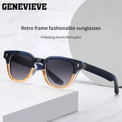 GENEVIVE-Óculos de sol polarizados fotocromos, óculos de prescrição personalizáveis, luz geométrica anti-azul, moda simples, S31110