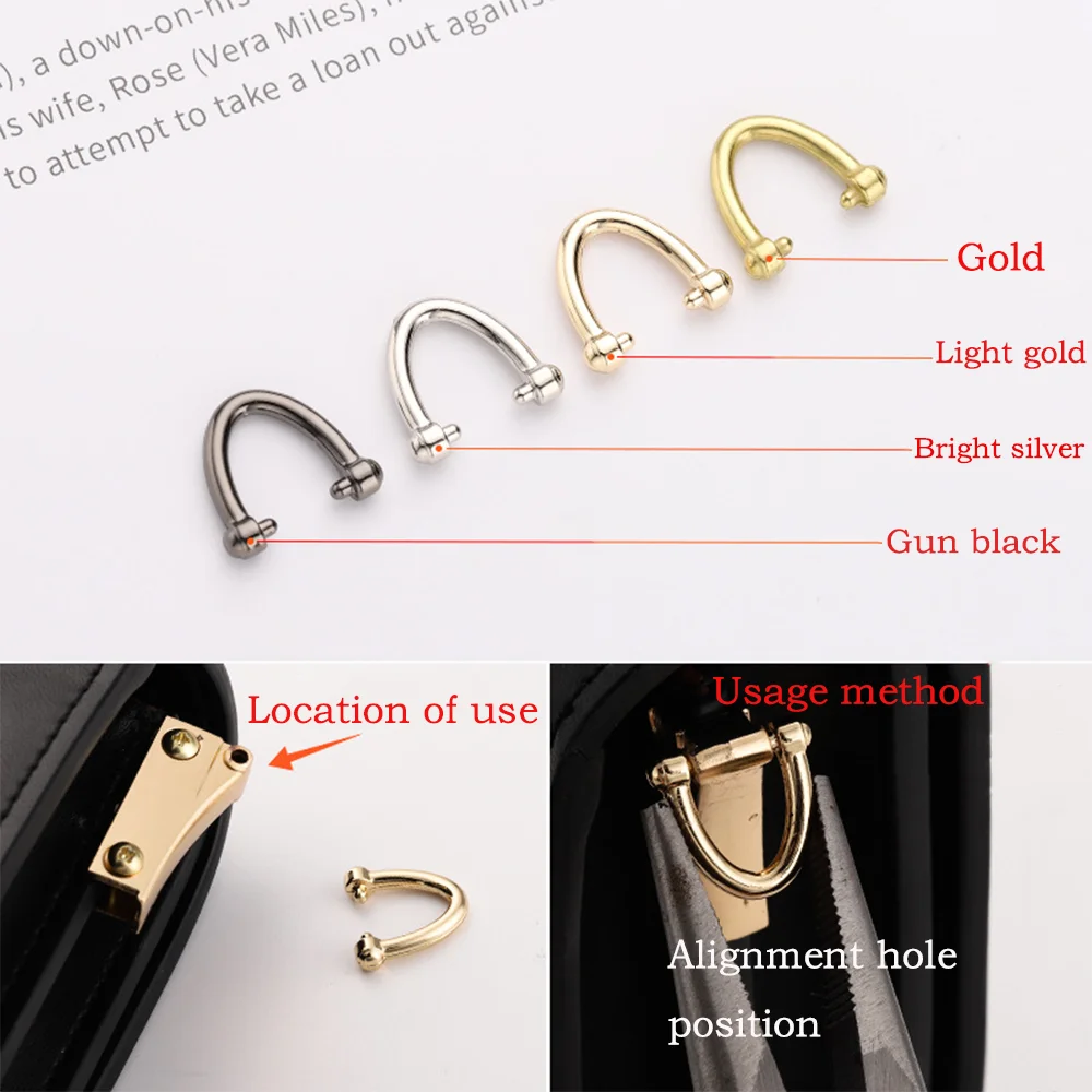 2/5/10PCS Side Bag Ladies Bag Accessories Buckle Round Ring Hardware Buckle Hanging Ring Buckle Metal Lugs Ring Buckle