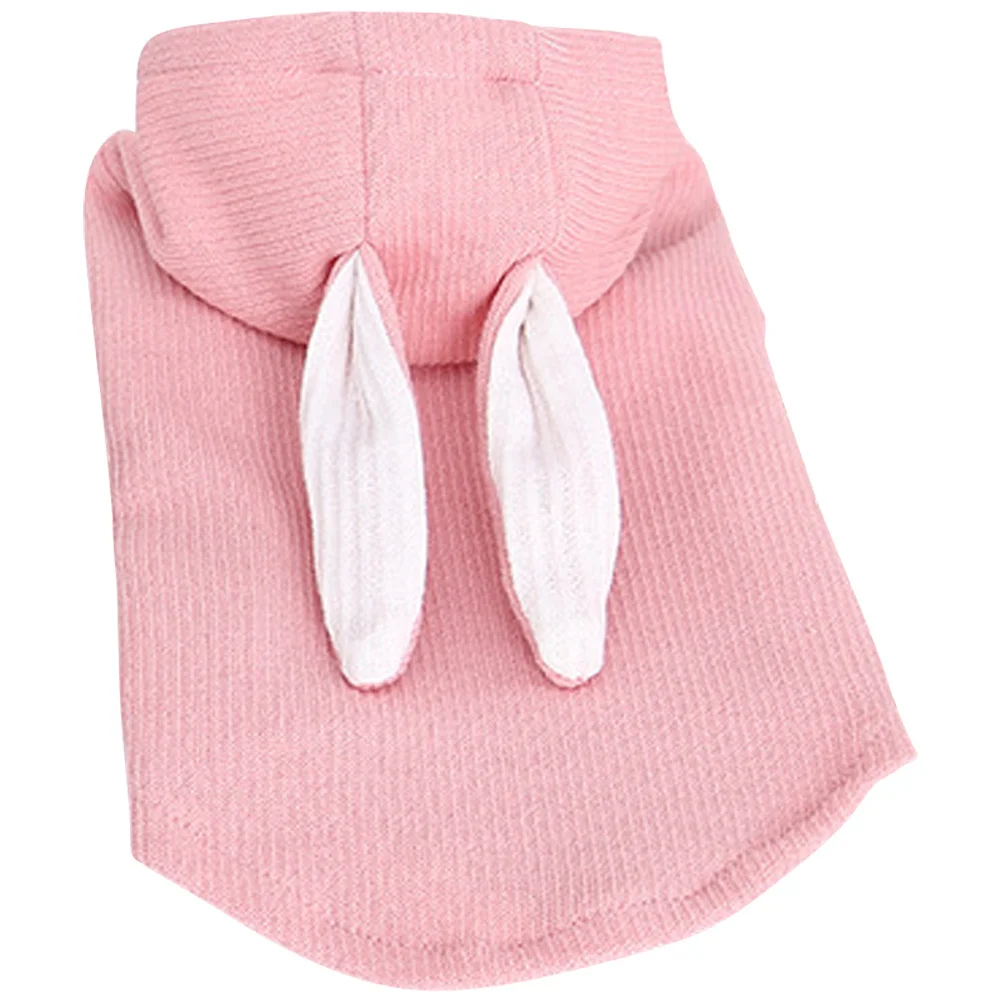 

Pet Hoodie Cat Rabbit Outfit Bunny Ears Knitted Coat Autumn Puppy Garment Dog Clothes Comfortable Pet Costume Cat Hoodie