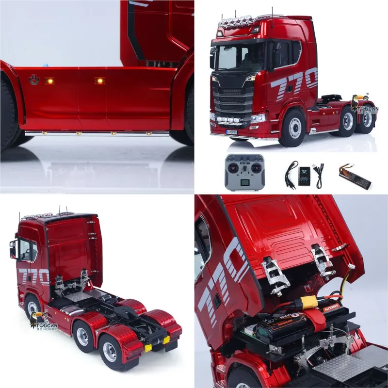 Camión Tractor RC KABOLITE 770S 100 1/14, Camión de Control Remoto 6x6, Caja de Cambios de 2 Velocidades, Bloqueo de Diferencial, Batería, Radio, Modelo RTR