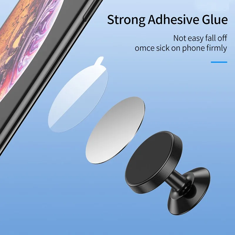 Ultra Thin Metal Plate for Car Phone Holder Universal Iron Sheet Disk Sticker Mount Mobile Phone Magnet Stand for Samsung IPhone