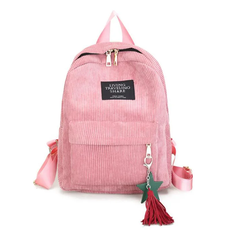 Mini Mochila de Veludo para Mulheres, Mochilas Eco Simples para Senhoras, Pequenas e Elegantes Bolsas de Viagem para Adolescentes