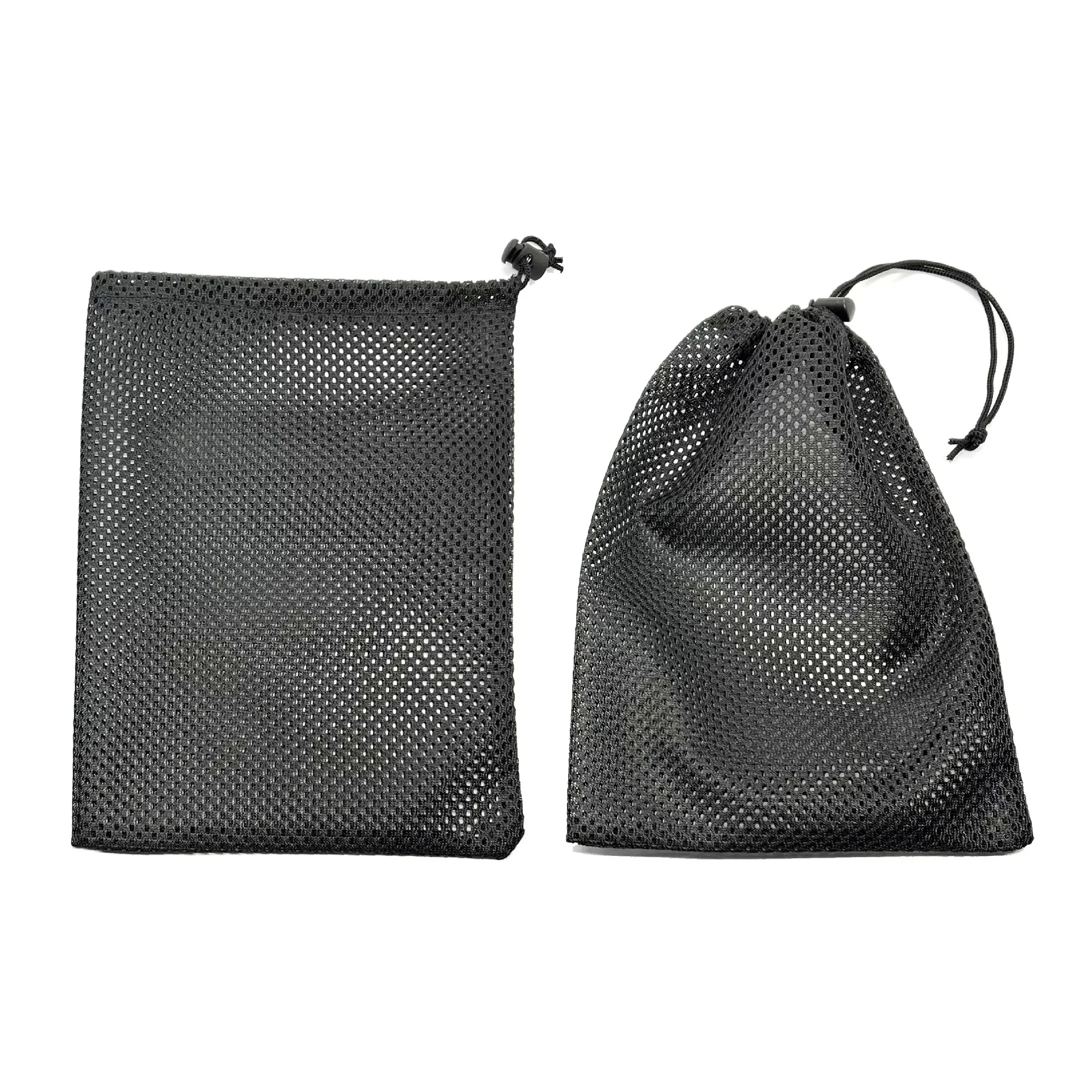 1pc Mesh Bag, Mesh Storage Bag, Polyester Bundle Pocket, Black Mesh Bag, Drawstring Mesh Bag, Drawstring Toy Bag