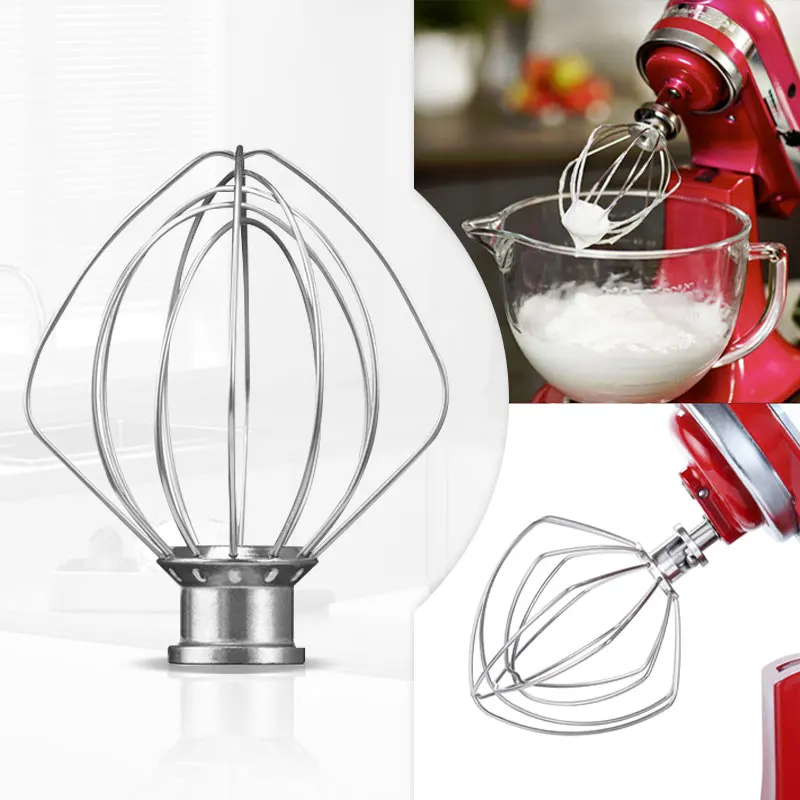 Batidor de alambre de acero inoxidable, accesorio para batidora eléctrica de cocina KitchenAid K45WW de 4.5QT con accesorio de batidor.