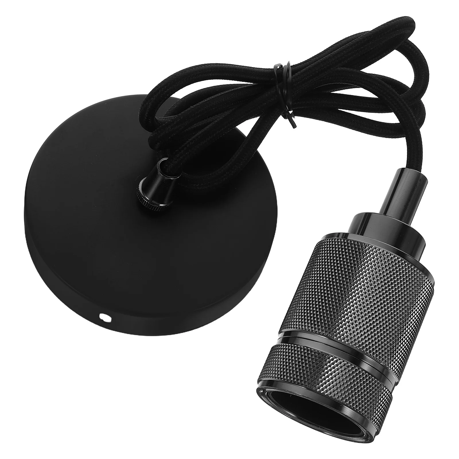 

Pendant Light Sockets Vintage Hanging Light Fixture Adjustable Black Metal Pendant Lamp Base Restaurant Cafe Dining Room Retro