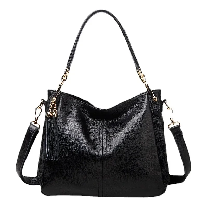 

Large Capacity Leather Handbag Women's Shoulder Crossbody Bag Mom Bag New 2025 Trendy Vintage Style Handbag from China