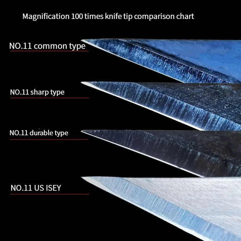 100 pces gravura não-deslizamento de metal bisturi faca lâminas cortador facas de artesanato para o telefone móvel pcb reparação ferramentas manuais acessórios