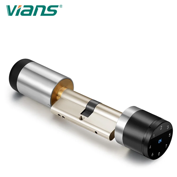 Smart Digital Door Lock com impressão digital senha, luz LED