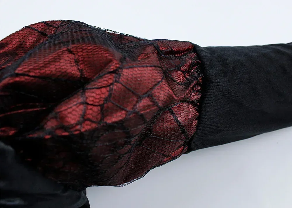 Kinder-Halloween-Teufel-Vampir-Kostüm, Mädchen-Gothic-Langkleid mit Horn-Stirnband, Dreizack, Kürbistasche, Cosplay-Party-Outfit – Detail 10