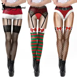 [ของฉัน Secret] ใหม่ผู้หญิงเซ็กซี่ Leggings Christmas 3D พิมพ์ Leggings กีฬา Hip-Up คอสเพลย์ชุดชั้นในกางเกง