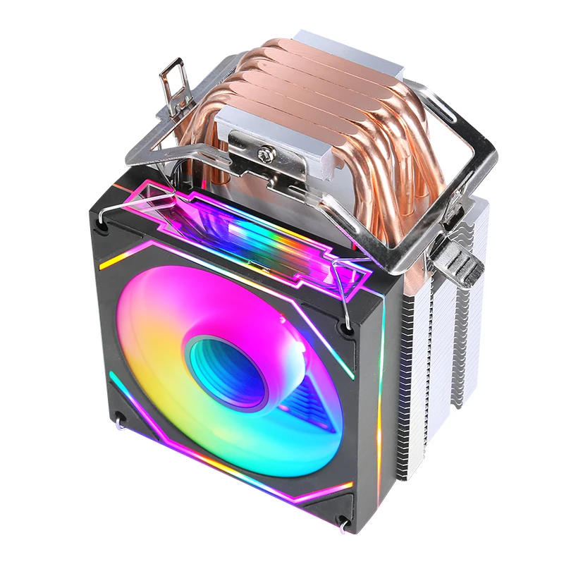 Desktop CPU Fan  X79 CPU Heat Sink 2/4/6 Heat Pipe 90mm with Light LGA2011 Pin X99 CPU Fan E5/PWM Silent air Cooling