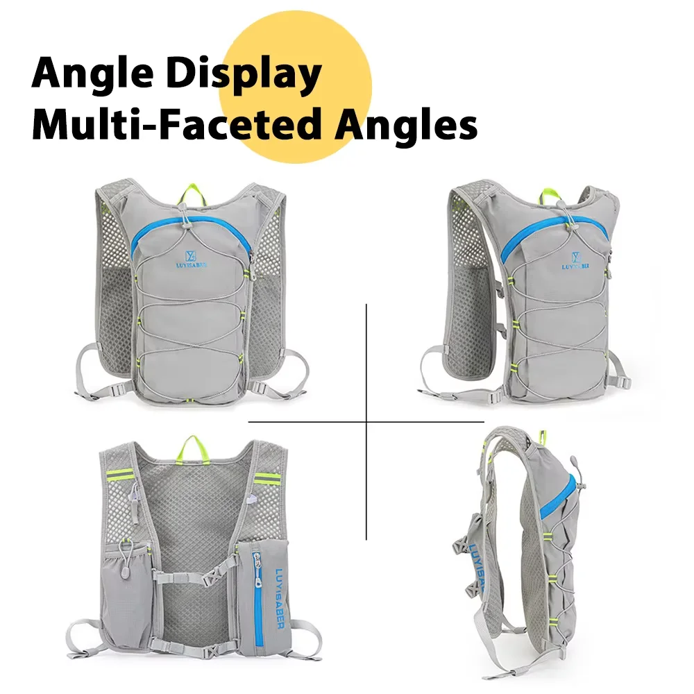 NEWBOLER Breathable Hydration Vest Trail Running กระเป๋าเป้สะพายหลังน้ําหนักเบาขี่จักรยาน Run Jogging Marathon กระเป๋าเป้สะพายหลังขี่ปีนเขากระเป๋า