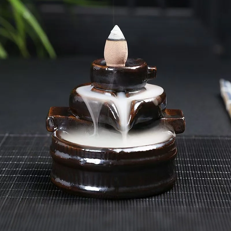 Backflow Incense Burner for Indoor Use, Creative Incense Burner for Good Fortune, Suitable for Zen Tea Rooms, Living Rooms, Gardens, and Offices, Minimalist Decor view 5