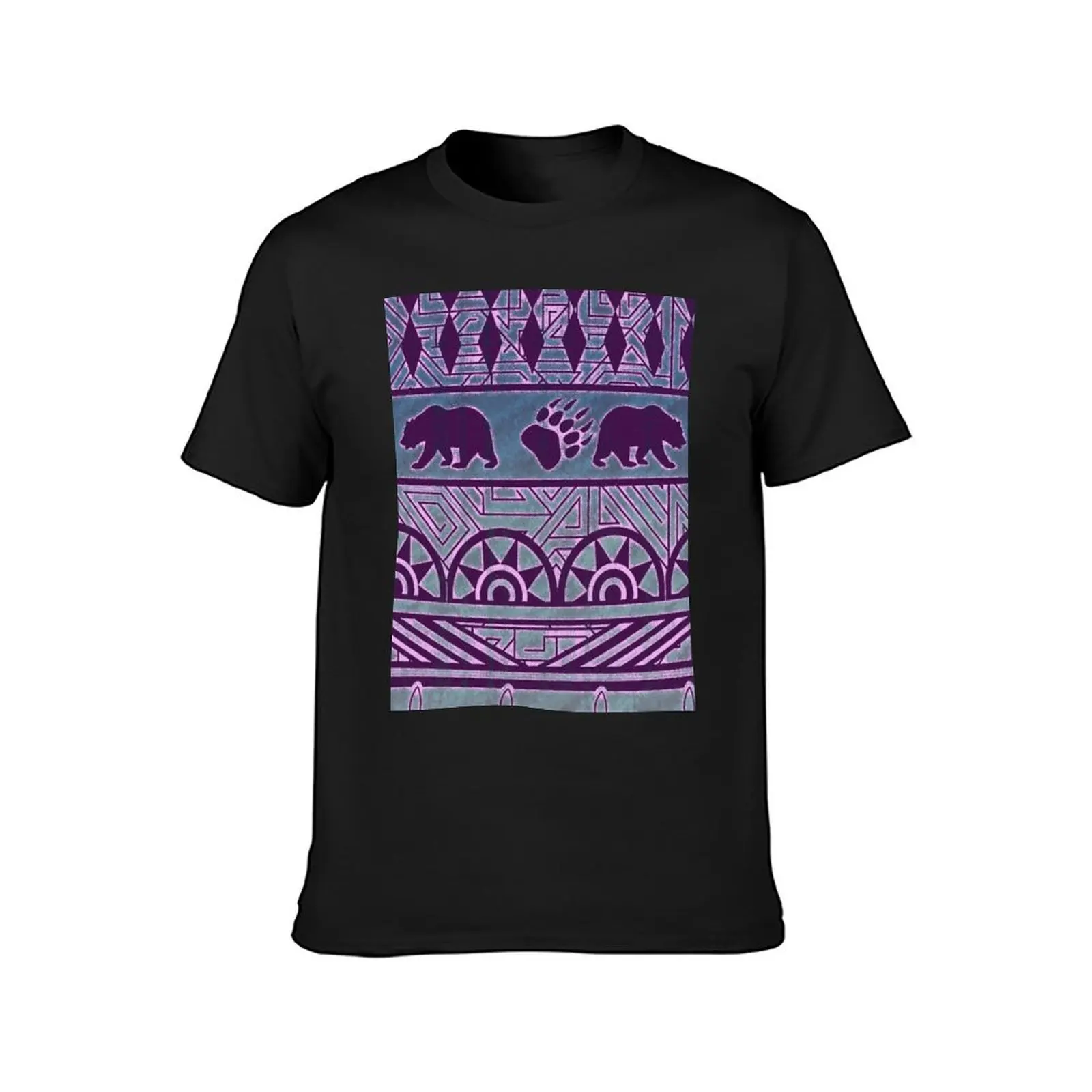 Native Southwestern DreamCatcher Purple Haze - Bear-And Wolf-4495 T-Shirt anime korean fashion mens t shirts