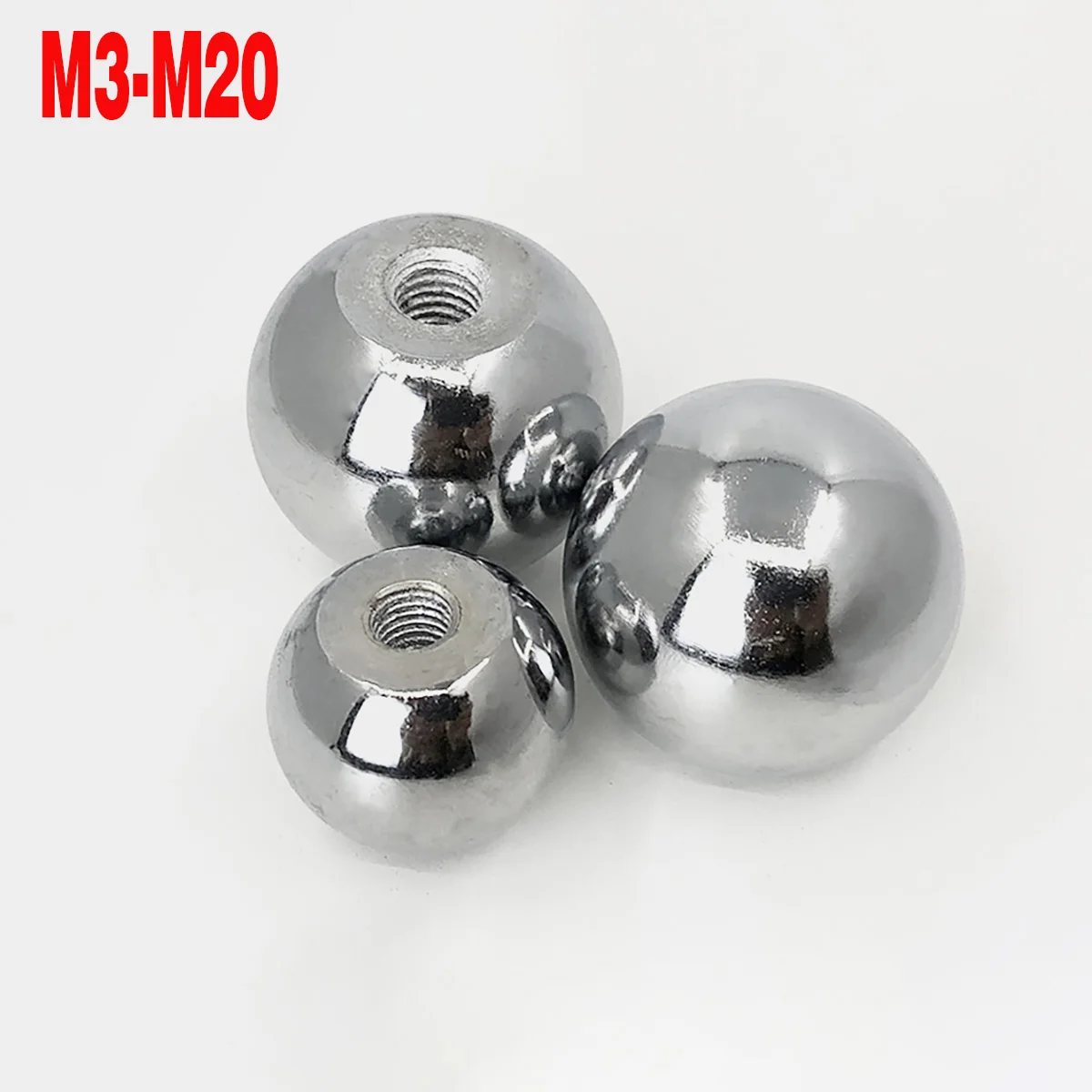 304 SS Solid Ball Nut/Ball Handle/Knob Nut/Rocker Handle Internal Thread M3-M20