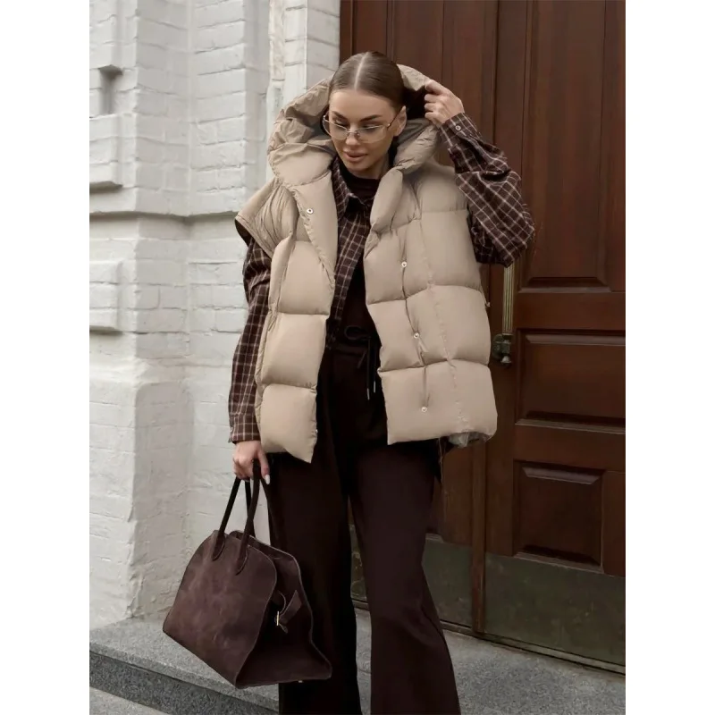 Cotton West 2026 Autumn. And Winter New Loose Fit Slimming Warm Layered Hooded. Cotton Jacket Luxury Clothing Boho