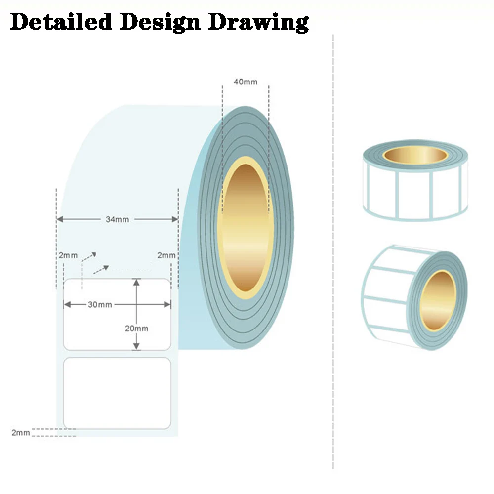 Supermarkt Prijs Label Printbenodigdheden Briefpapier Direct Print Sticker Mark Stickers Thermische Label Sticker Blanco Label Papier
