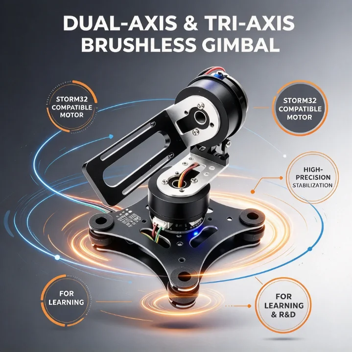 2 Axis 3 Axis Gimbal Storm32 Brushless Motor Controller Board Kit DIY Learning Development FPV Camera Stabilizer Drone Accessory