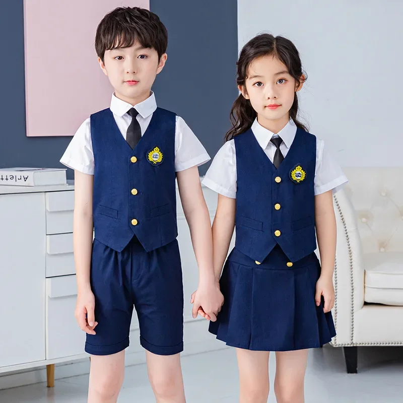 

Children's clothing Summer children's school uniforms Kindergarten uniforms Boys' Vest suits Girls' performance uniforms