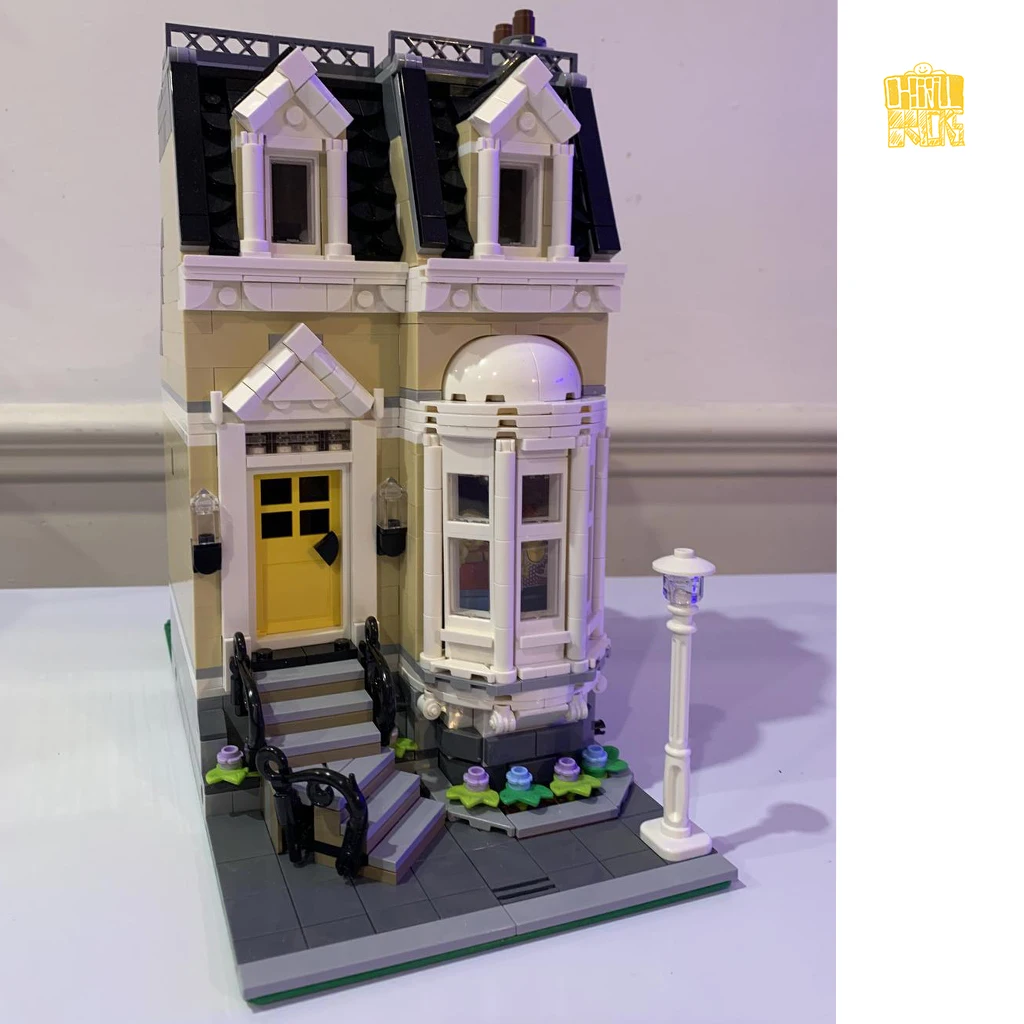 MOC-Town House Model for Kids, MOC TT028, Blocos de Construção, Tijolos com PDF, DIY, Presentes de Aniversário e Natal