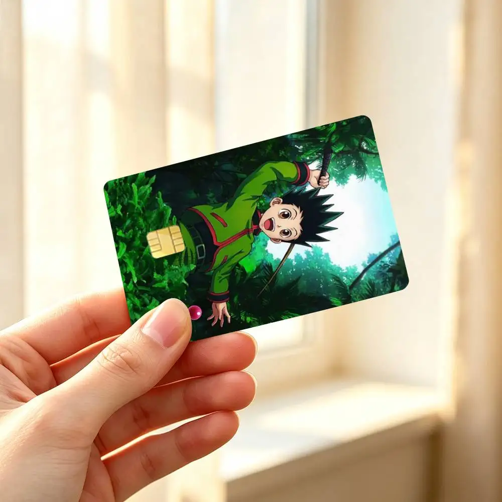 Japanese Manga H-Hunter Gon Freecss Credit Card HD Stickers Premium matte film effectively prevents fingerprints daily abrasion