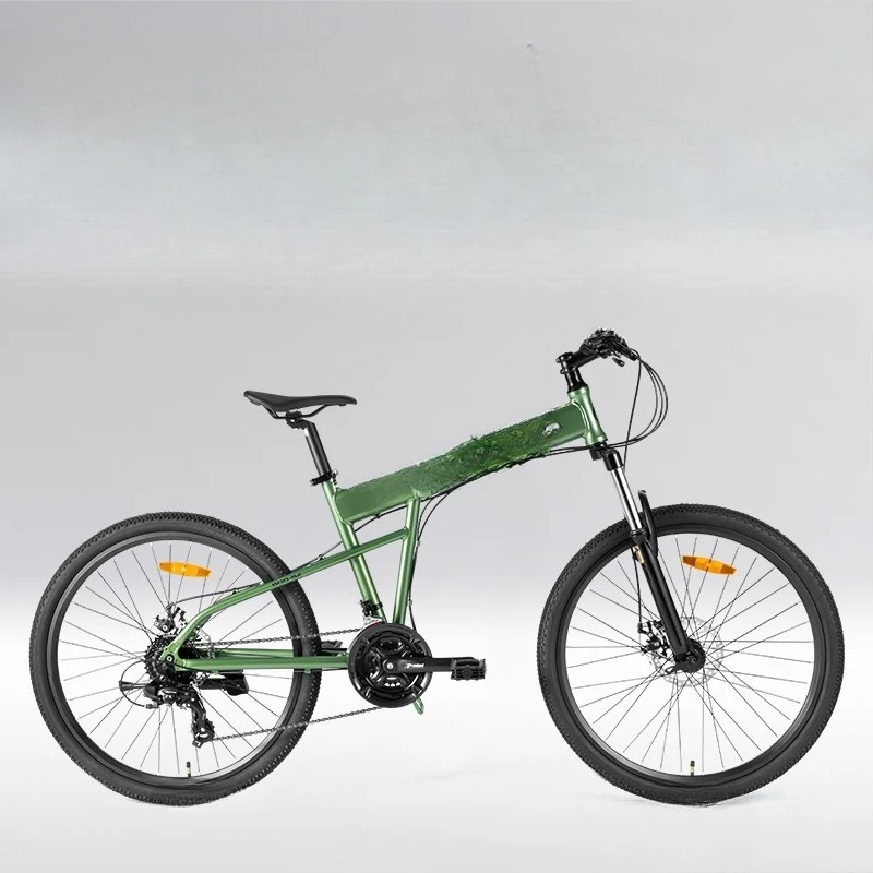 Folding mountain bike, aluminum alloy adult portable, off-road vehicle for boys and girls