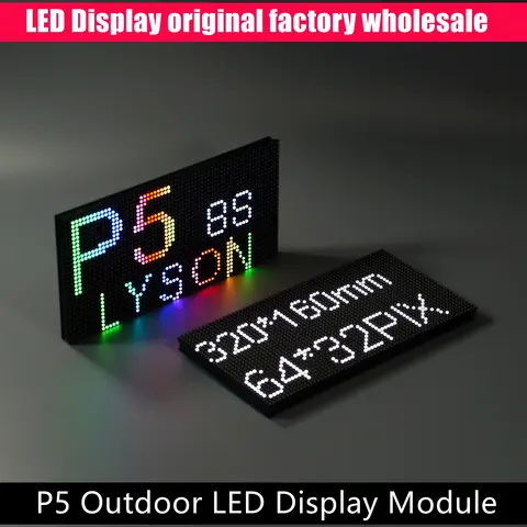 할인 P5 야외 SMD 3-In-1 풀 컬러 Led 디스플레이 모듈 64x32 픽셀 전자 택시 표시 320mmx160mm