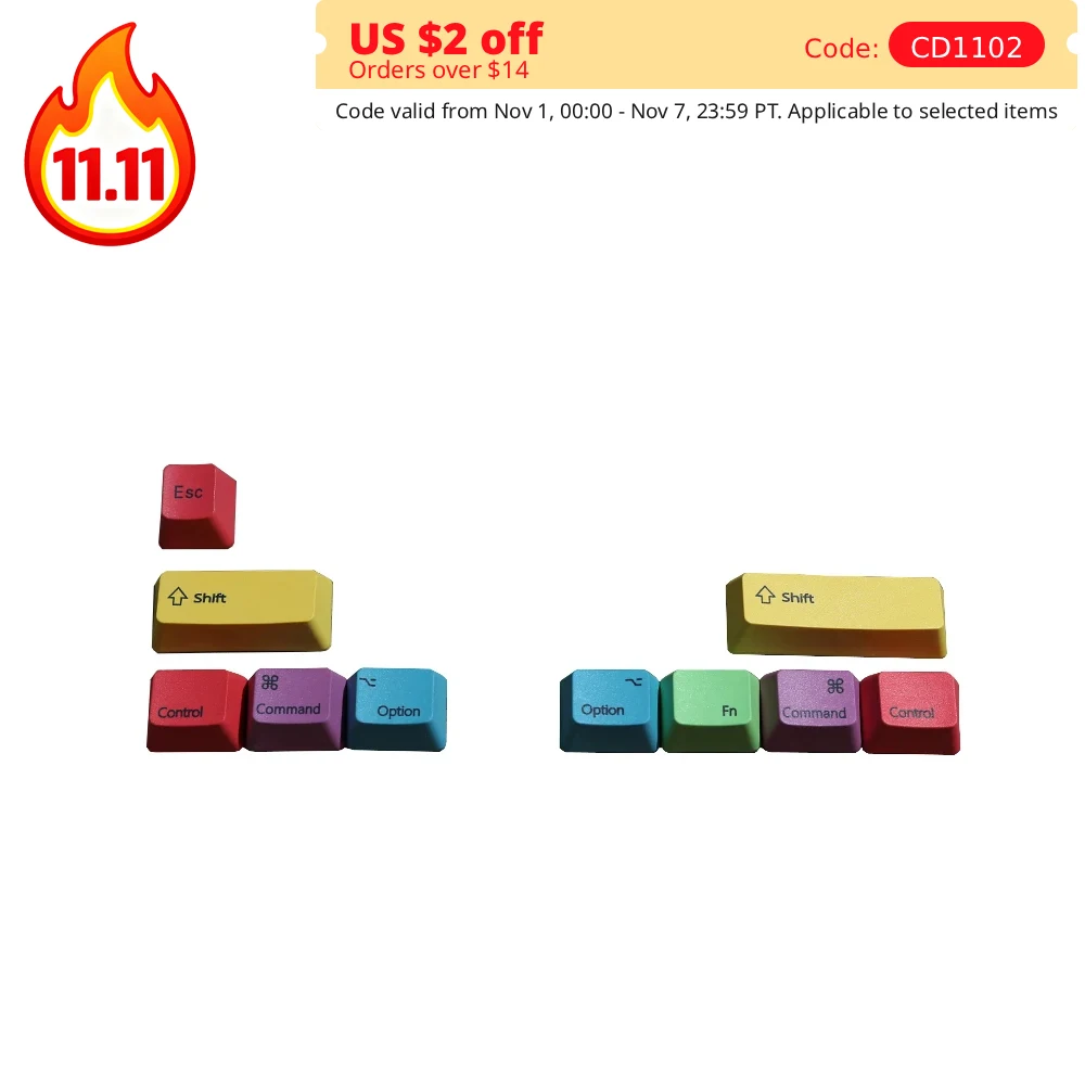 Mac Command Keycaps Key Replacement Wooting Mechanical Keyboard OEM ESC Shift Ctrl Fn Win Keys No Backlit Function Keycaps
