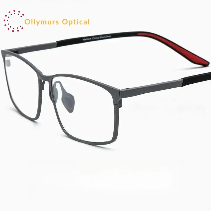 Ollymurs Ultralight Pure Titanium Myopia Eyeglasses Optical Glasses Frame Men Prescription Spectacles Frame 17303