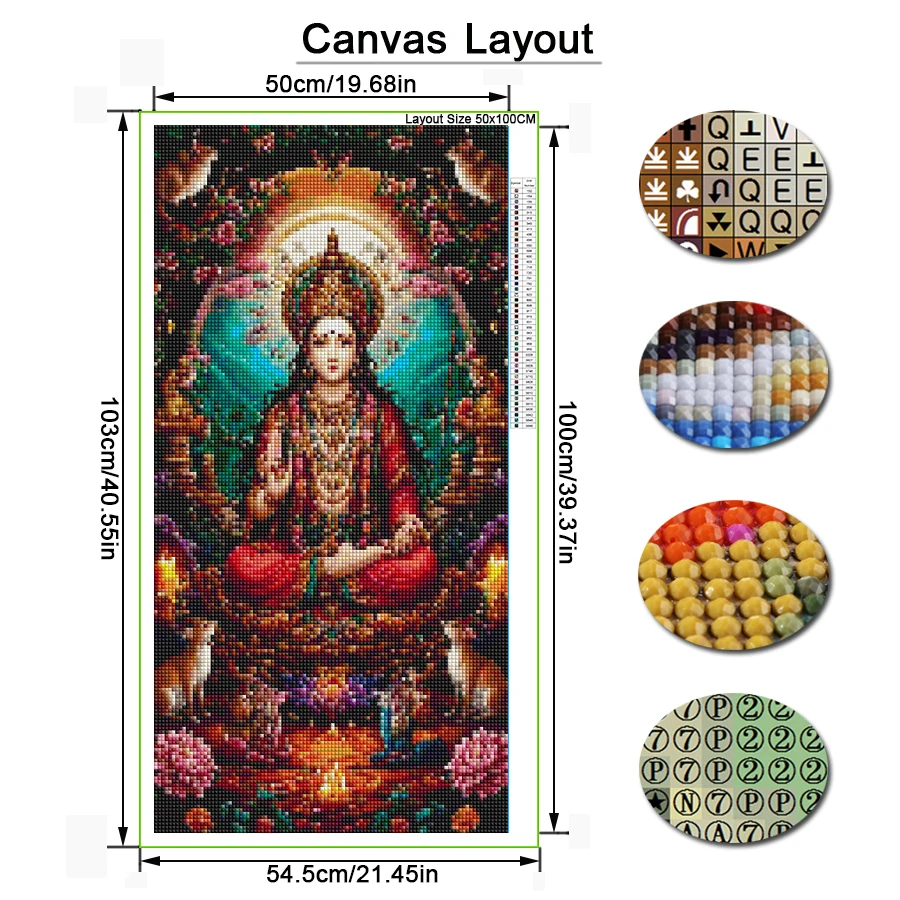 Diy Diamond Embroidery Indian Goddess Large Size Buddhist Icon Diamonds Art Painting Animal Full Jewelry Cross Stitch Kits
