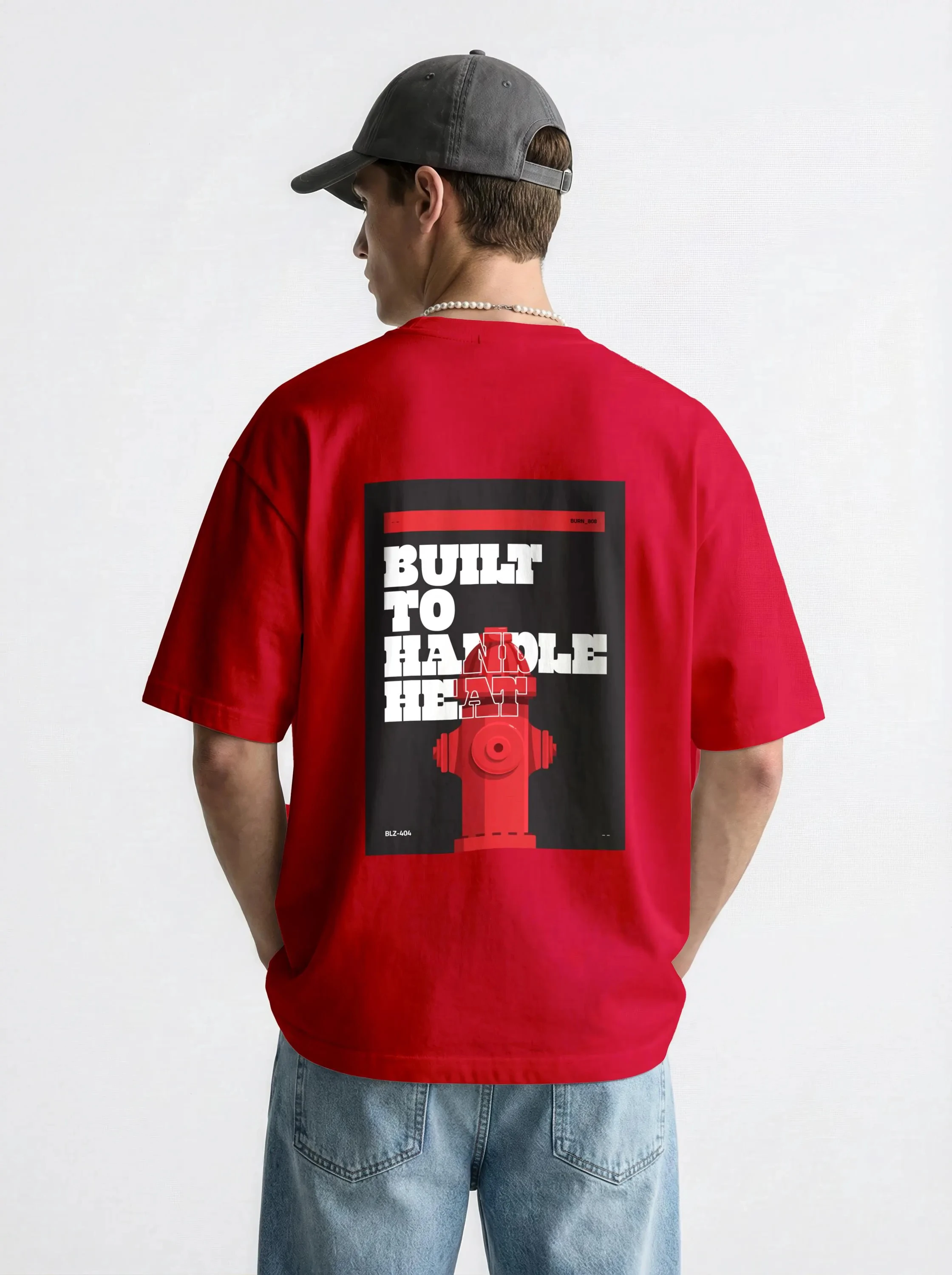 Built To Handle It Graphic T-Shirt | Fire Hydrant Poster Design Printed Short Sleeve - Y2K Style Classic Round-neck T-Shirt