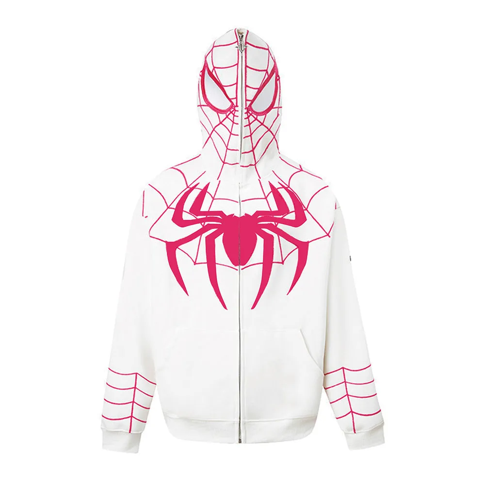 Felpe con cappuccio Spiderman Full Zip stampa 3D Superhero uomo donna Avengers Costume Cosplay Y2k felpa con cappuccio gotica giacche