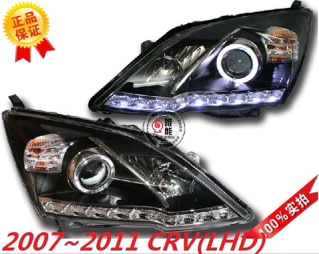 Car Styling Headlight For CR-V CRV Headlights 2007 2008 2009 2010 2011 Head Lamp LED DRL Front Light Bi-Xenon Lens Xenon HID