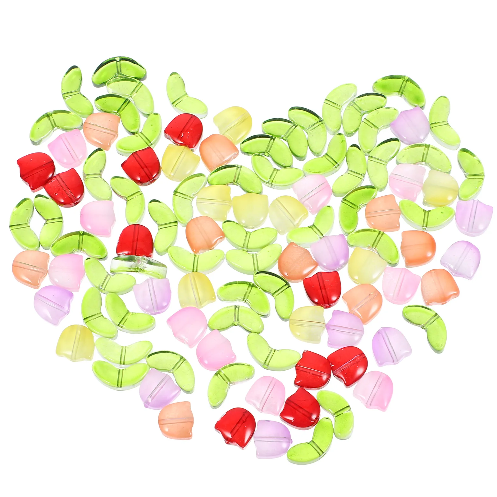 

100 Pcs Tulip Beads Jewelry Making for Spacer Craft String Through