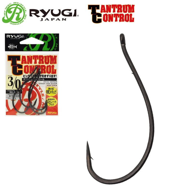 Japan RYUGI Strong Fishing Hooks High Carbon Steel Original Worm Hook Wide Gap Offset Carolina Rig Lure Fishhook Accessories