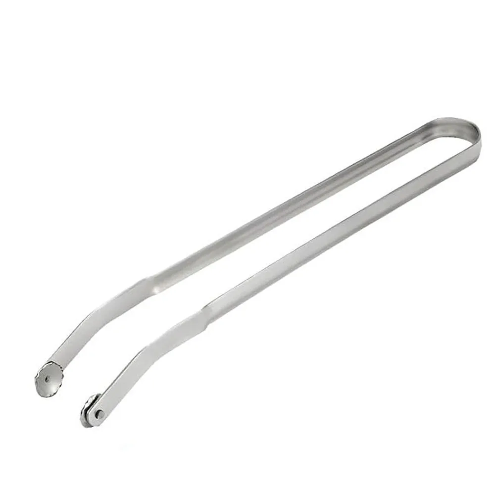 Easy to Use Stainless Steel Sausage Turning Tongs Silver Long Handle Kitchen Tongs Turning Barbecue Tongs For Grilling