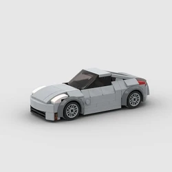 Nissan 350Z Coupe Moc Speed Champions Racer Cars City Sports Vehicle Building Blocks Creative Garage Toys  Boys