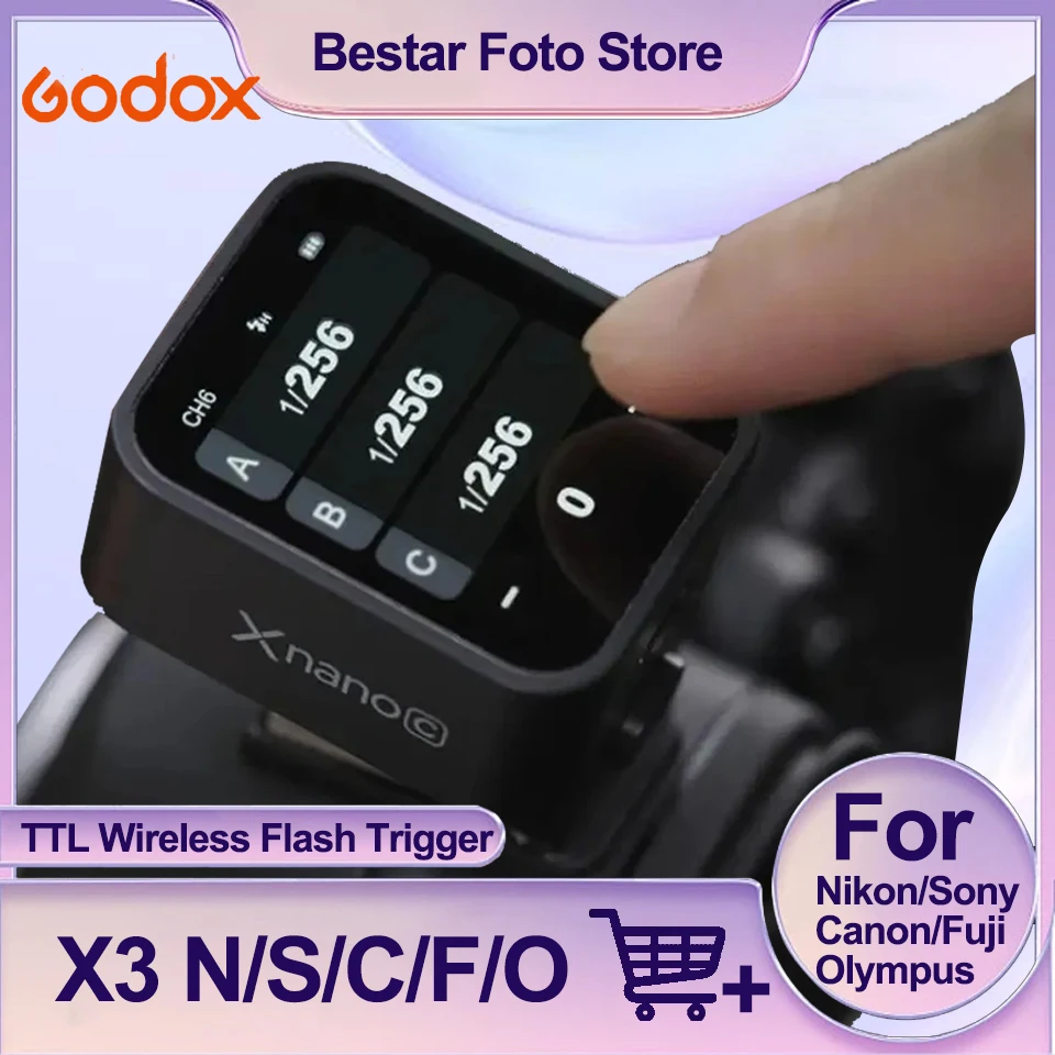 

Godox-disparador de Flash inalámbrico X3 TTL, Flash ligero portátil con Control de pantalla táctil OLED a tu alcance