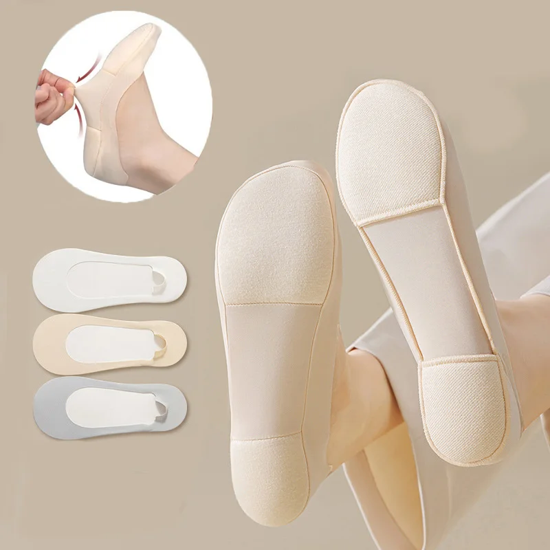 Neue Socken Rutschfeste Low-Top-Socke Schuhpolster Einlegesohlen für Füße Bogen Damen Unsichtbare Bootssocken Plantarfasziitis Schuhe Einlegesohle
