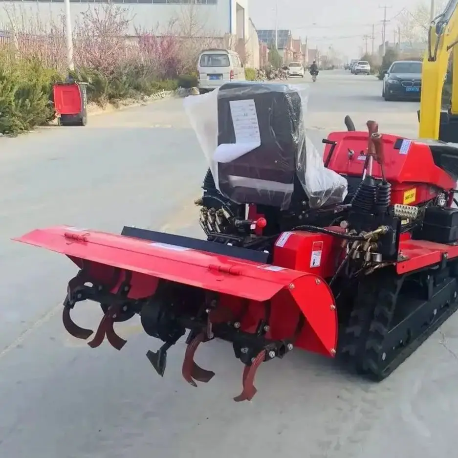 

Customized 25HP Crawler Diesel Tiller Paddy Field Dry Land Rotary Farming Machine
