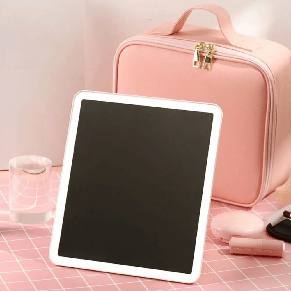 

Detachable Partition Large Capacity Makeup Bag Adjustable Handheld Cosmetic Organizer Bag Waterproof Makeup Artist Bag