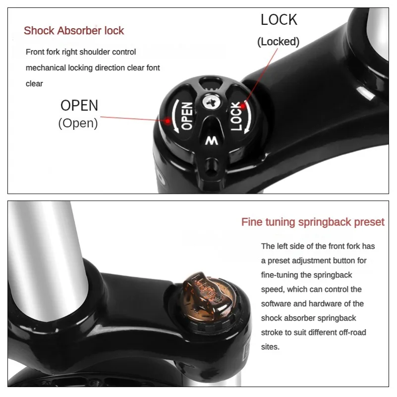 Front Fork 26/27.5/29inch Suntour SR XCM MTB Mountain Bike Stroke 100mm Shoulder Wire Spring Bicycle Disc Forks Parts