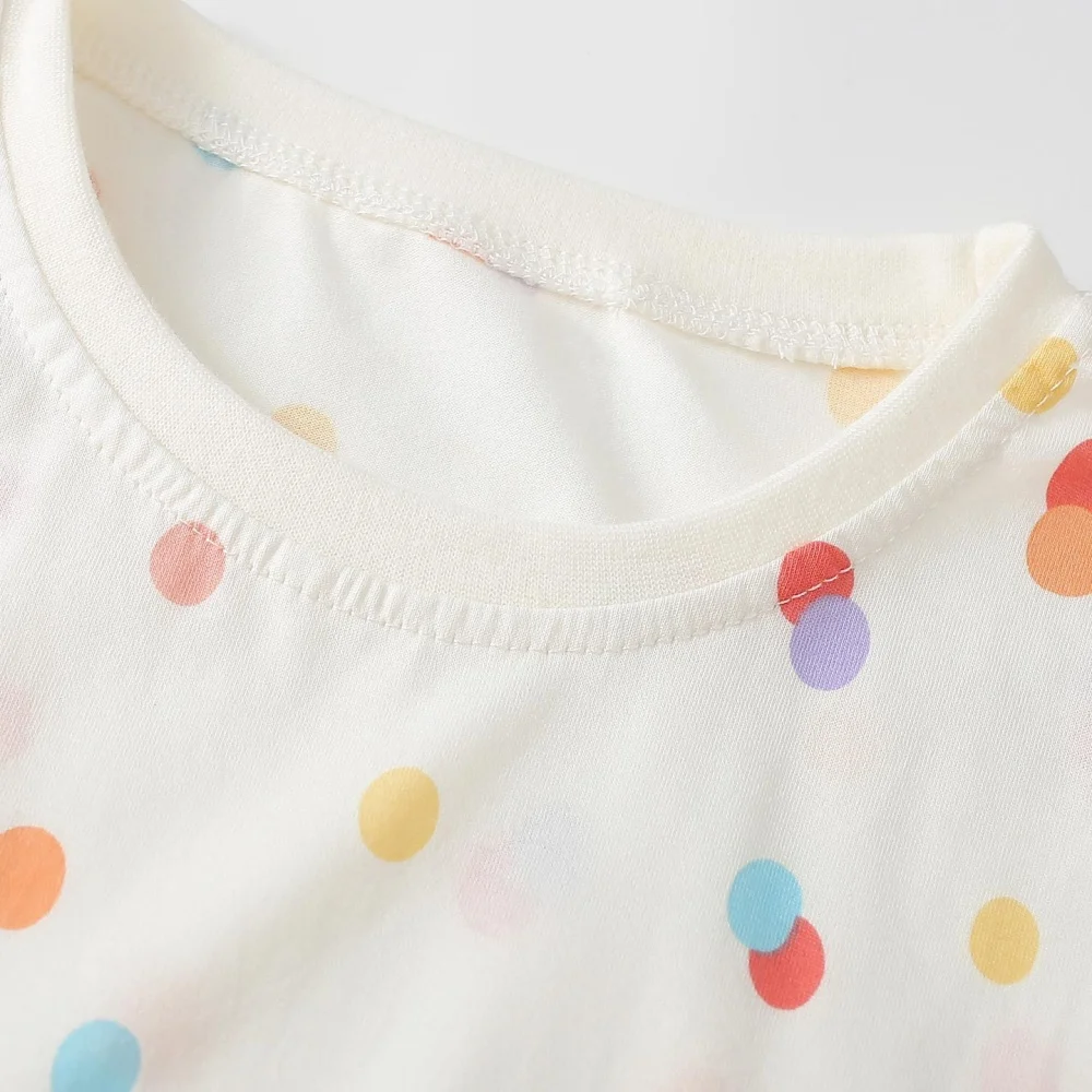 Jumping Meters 3-8T Regenbogen-T-Shirt mit langen Ärmeln für Mädchen, Kinder, Herbst, Frühling, Kinderkleidung, modische Kleidung für Kleinkinder – Detail 4